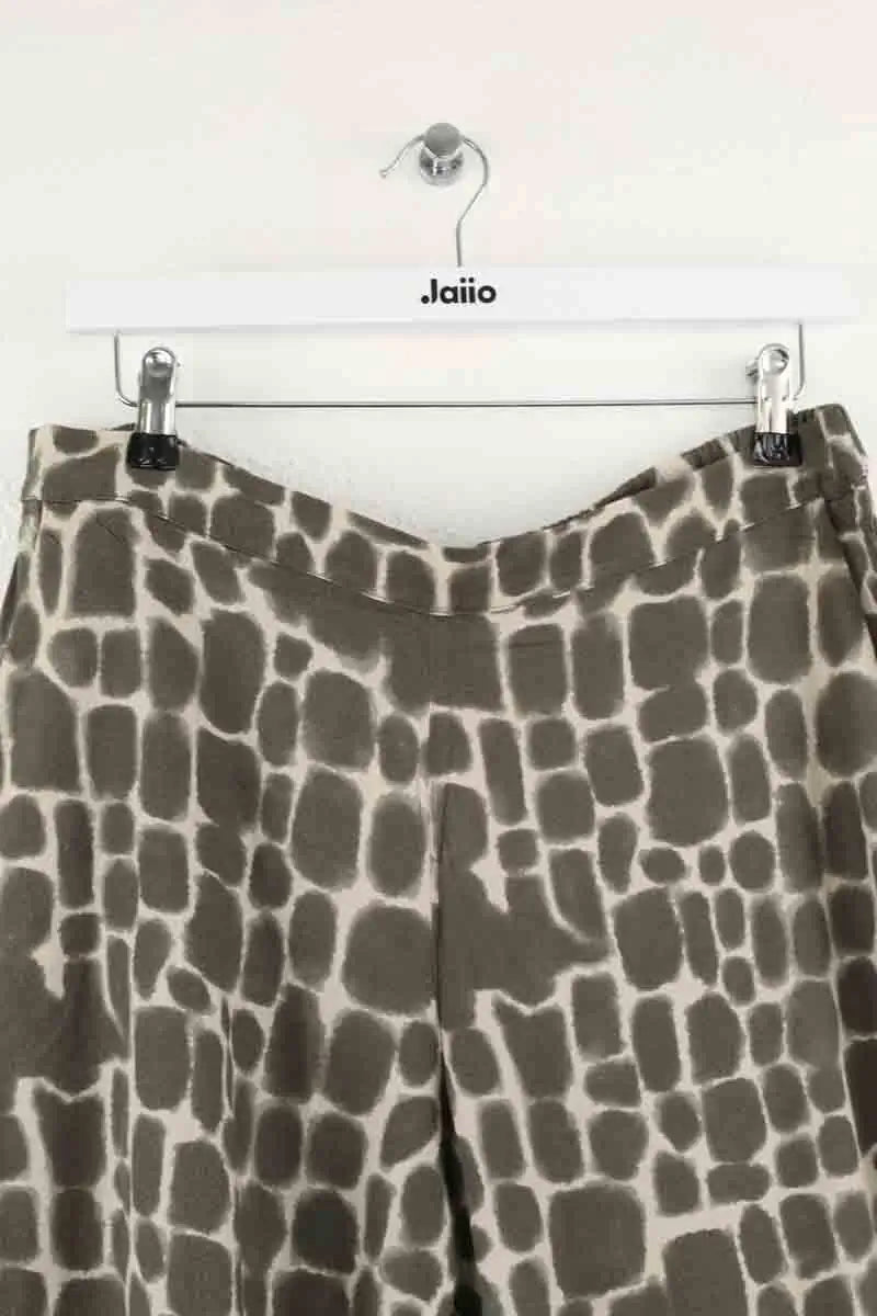 Pantalon droit Dnud Kaki en Viscose