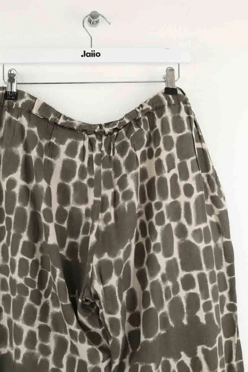 Pantalon droit Dnud Kaki en Viscose