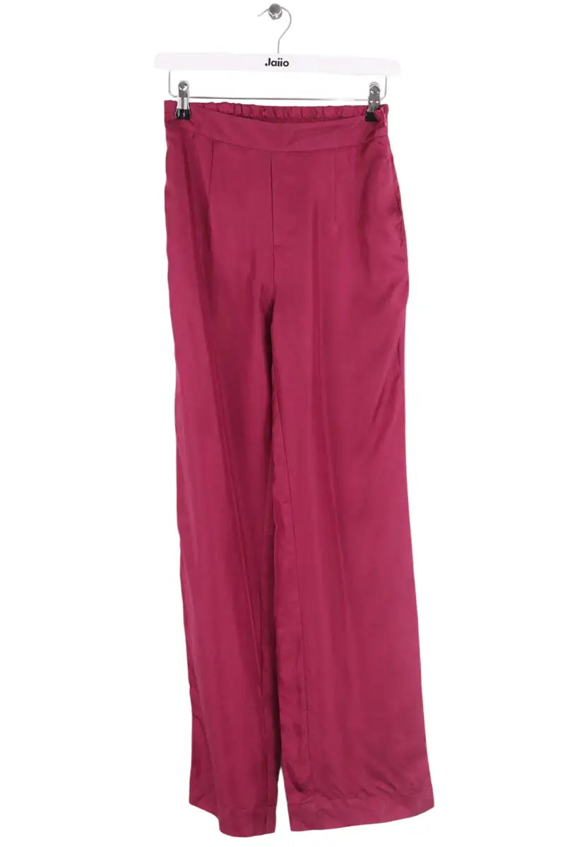Pantalon droit Elise Chalmin Bordeaux en Soie, taille XS - Seconde Main