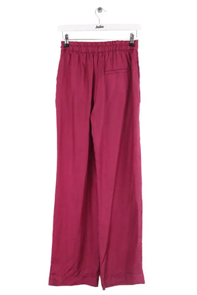 Pantalon droit Elise Chalmin Bordeaux en Soie