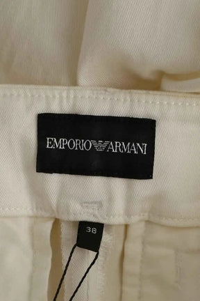Pantalon droit Emporio Armani Ecru en Coton