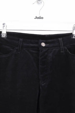 Pantalon droit Emporio Armani Noir en Velours