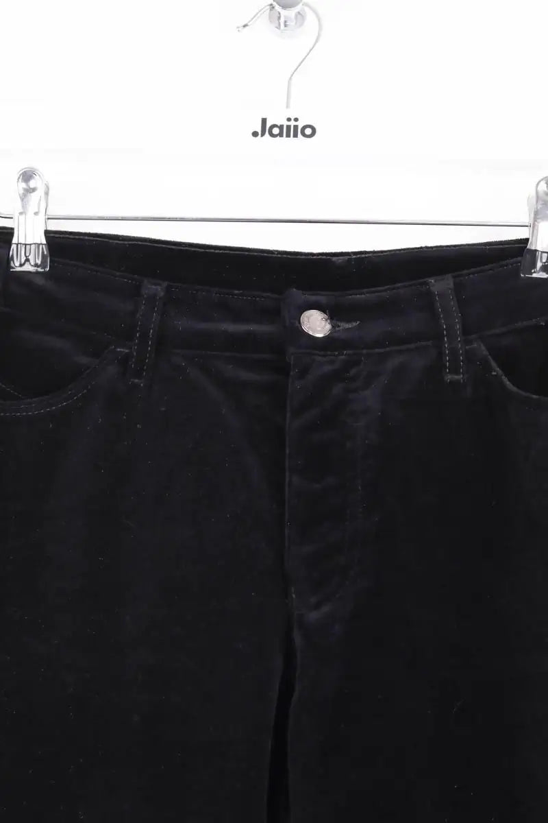 Pantalon droit Emporio Armani Noir en Velours