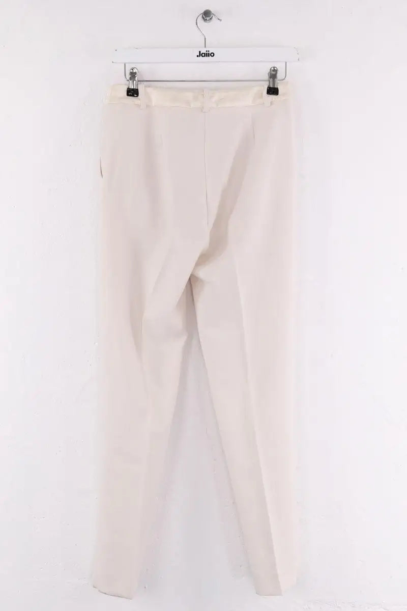 Pantalon droit Ermanno Firenze Ecru en Viscose
