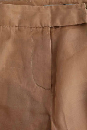 Pantalon droit Ermanno Scervino Beige en Soie