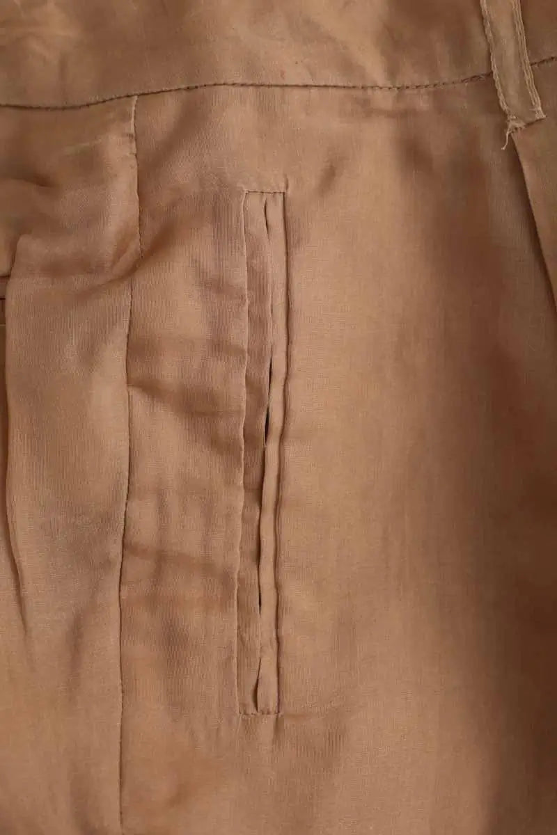 Pantalon droit Ermanno Scervino Beige en Soie