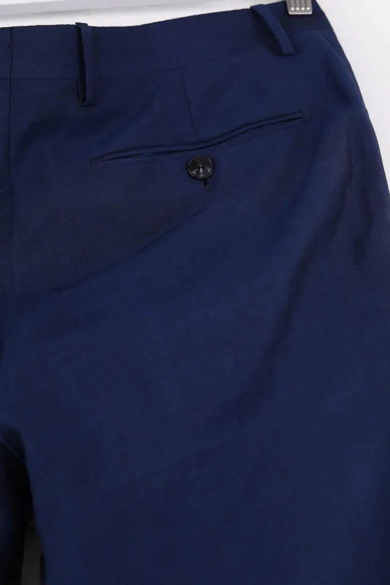 Pantalon droit Etro Bleu en Laine