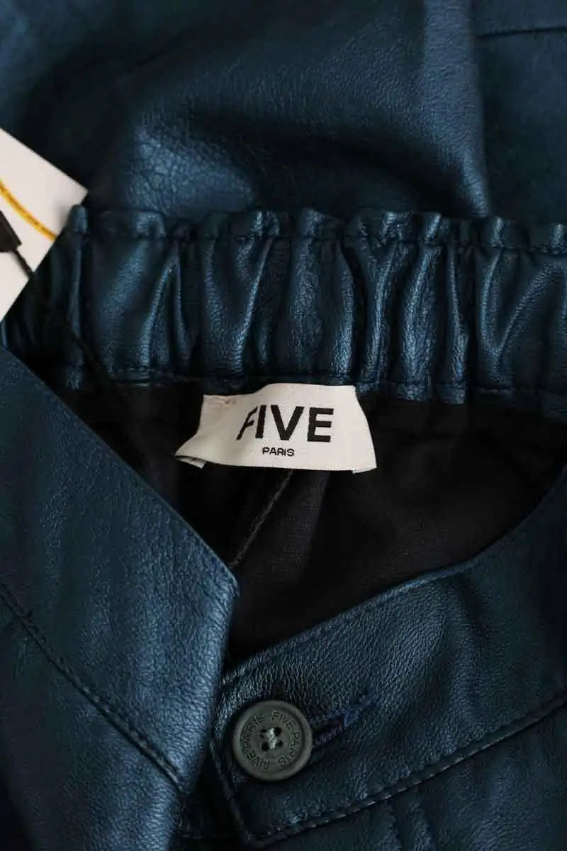 Pantalon droit FIVE Bleu en Synthétique