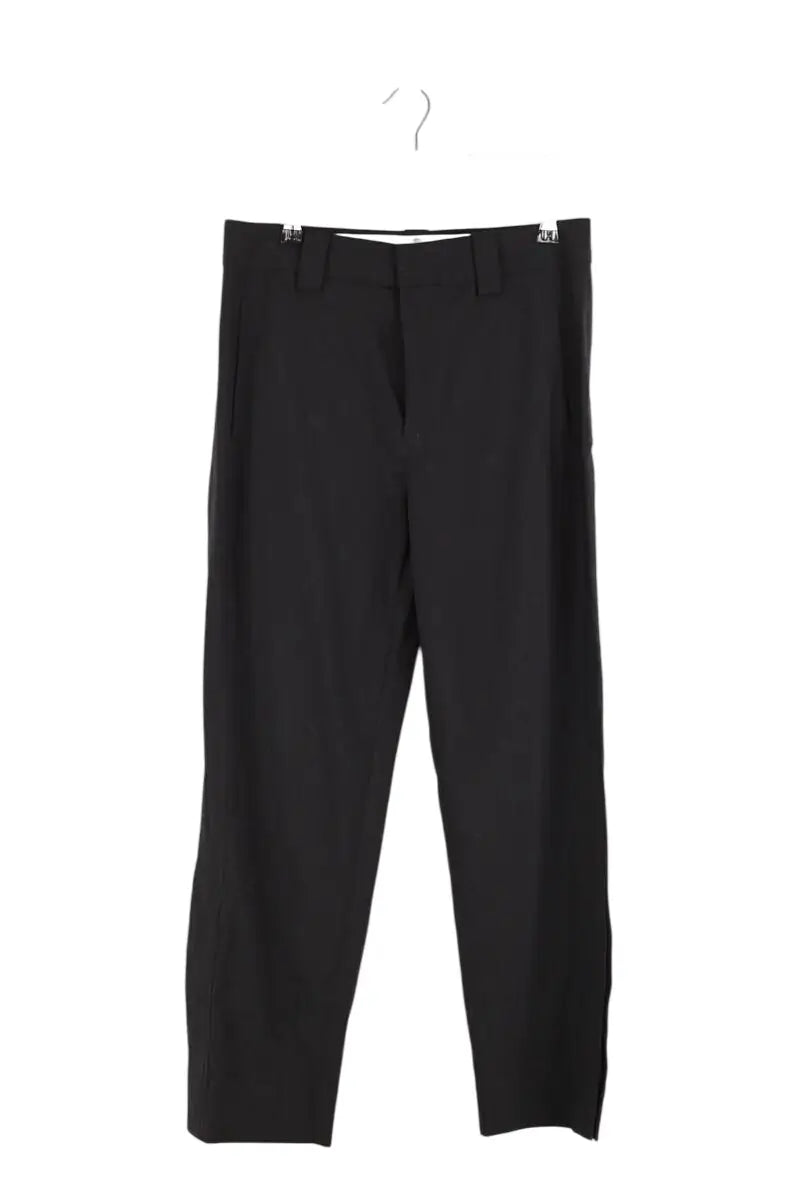 Pantalon droit Ganni Noir en Polyester, taille S - Seconde Main