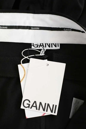 Pantalon droit Ganni Noir en Polyester
