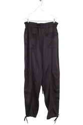 Pantalon droit Ganni Noir en Synthétique, taille L - Seconde Main