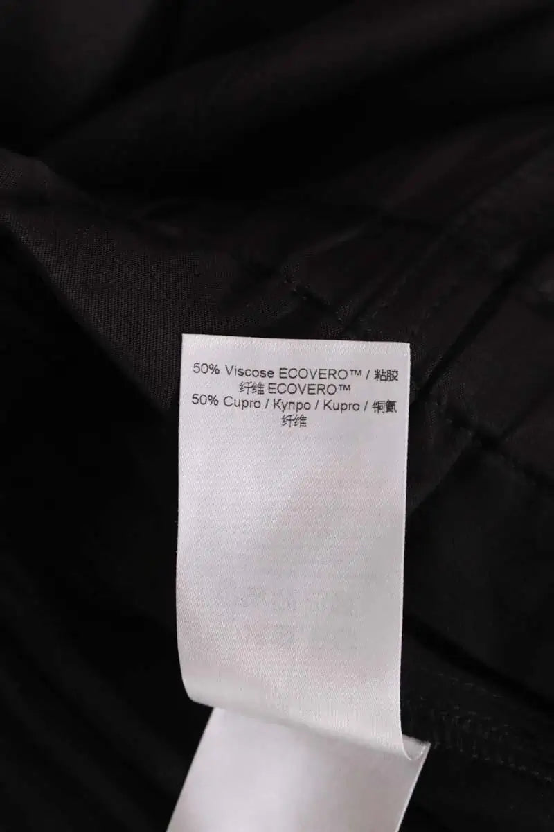 Pantalon droit Ganni Noir en Synthétique
