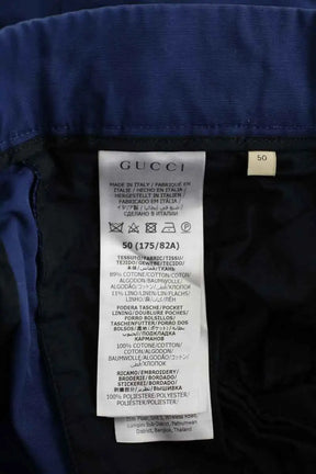 Pantalon droit Gucci Bleu en Coton