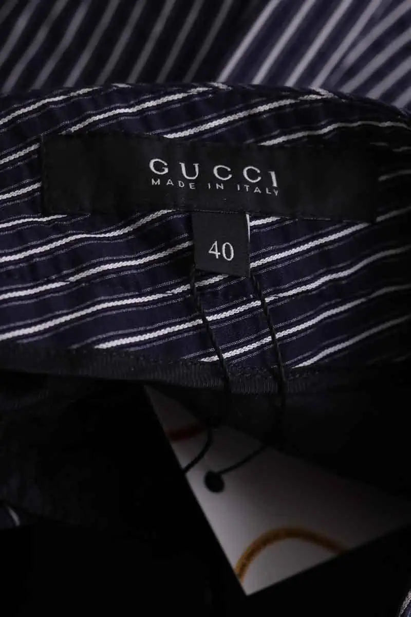 Pantalon droit Gucci Bleu en Coton