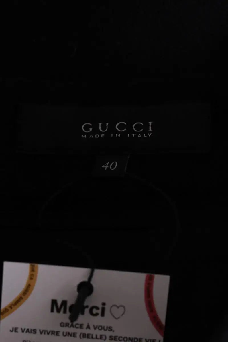 Pantalon droit Gucci Noir en Laine