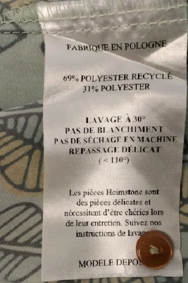 Pantalon droit Heimstone Vert en Polyester