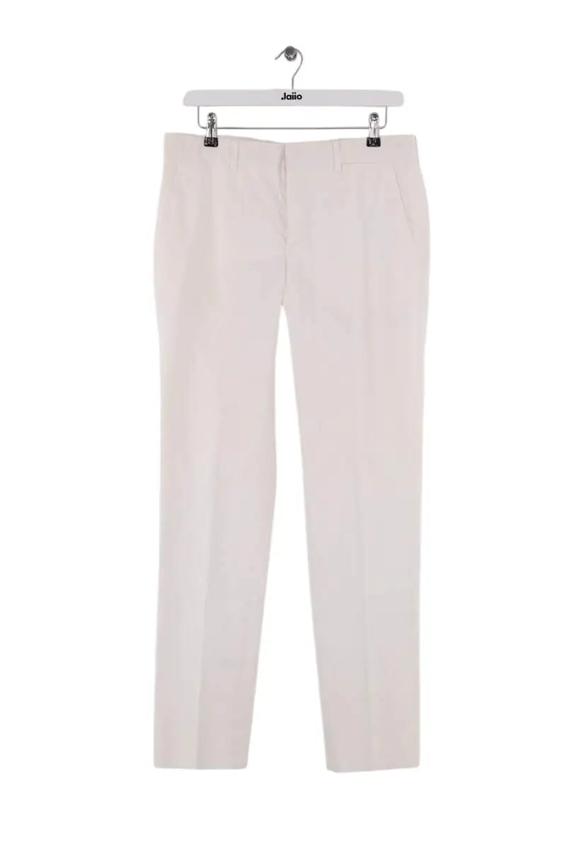 Pantalon droit Hermès Blanc en Laine, taille XL - Seconde Main