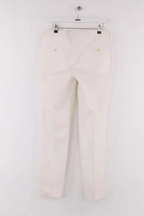 Pantalon droit Hermès Blanc en Laine