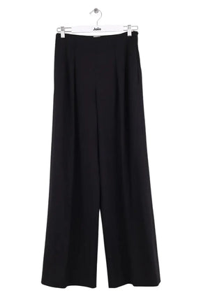 Pantalon droit Hermès Noir en Laine, taille M - Seconde Main