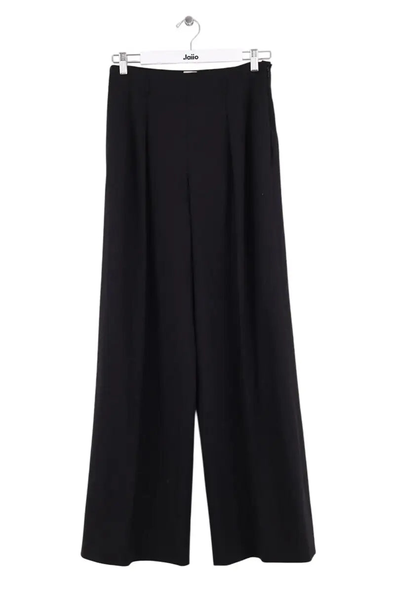 Pantalon droit Hermès Noir en Laine, taille M - Seconde Main