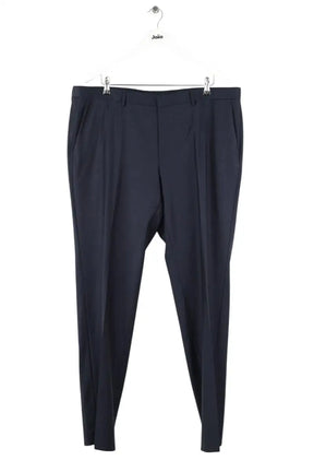 Pantalon droit Hugo Boss Bleu en Laine, taille XL - Seconde Main