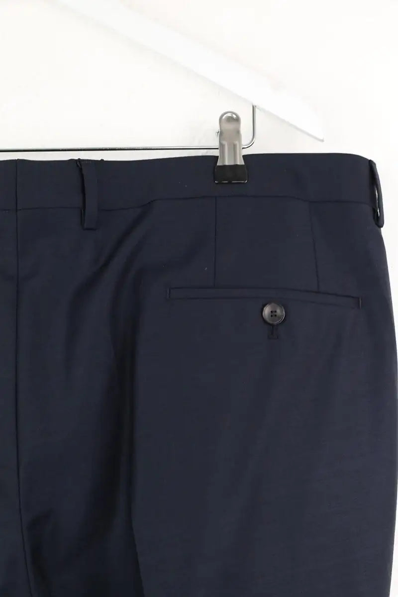 Pantalon droit Hugo Boss Bleu en Laine