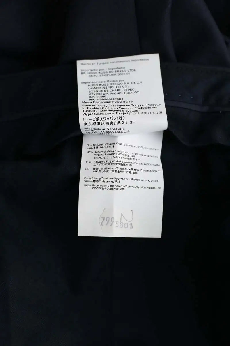 Pantalon droit Hugo Boss Bleu en Laine