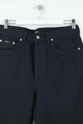 Pantalon droit Hugo Boss Marine en Coton