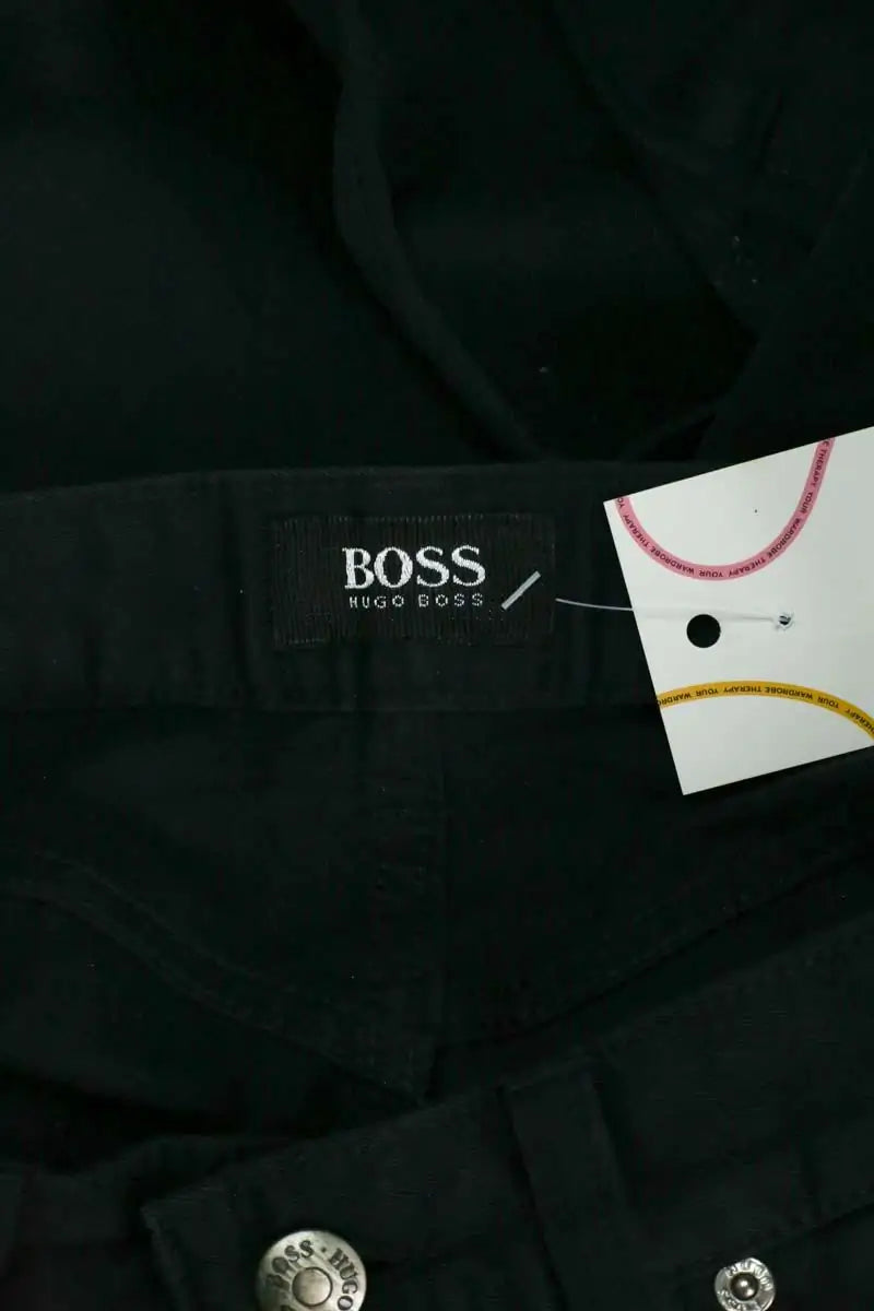 Pantalon droit Hugo Boss Marine en Coton