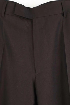Pantalon droit Hugo Boss Marron en Laine
