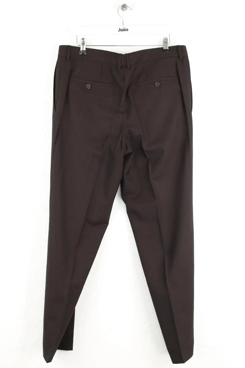 Pantalon droit Hugo Boss Marron en Laine