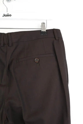 Pantalon droit Hugo Boss Marron en Laine