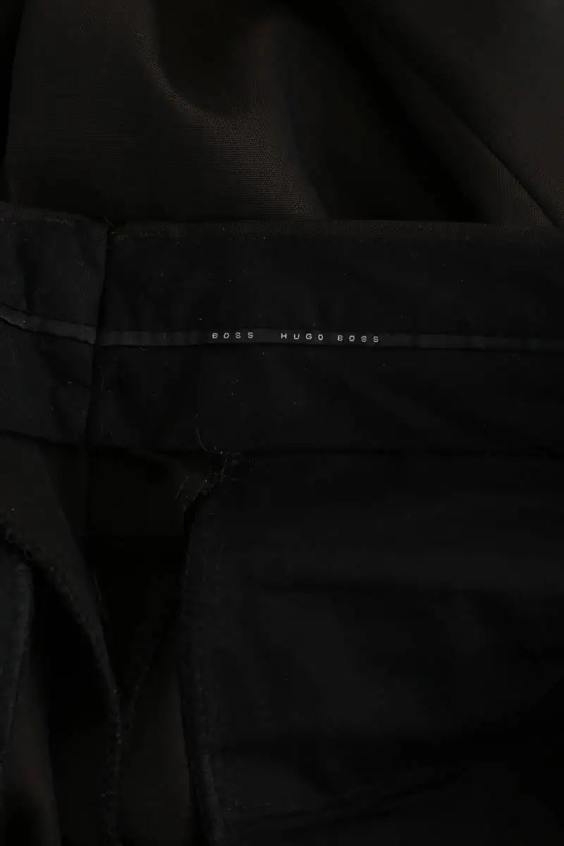 Pantalon droit Hugo Boss Marron en Laine