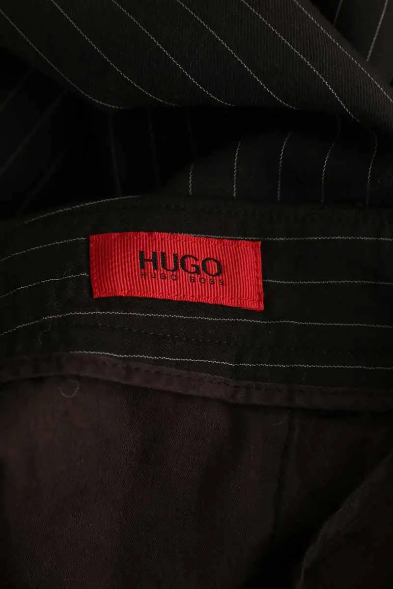 Pantalon droit Hugo Boss Marron en Laine