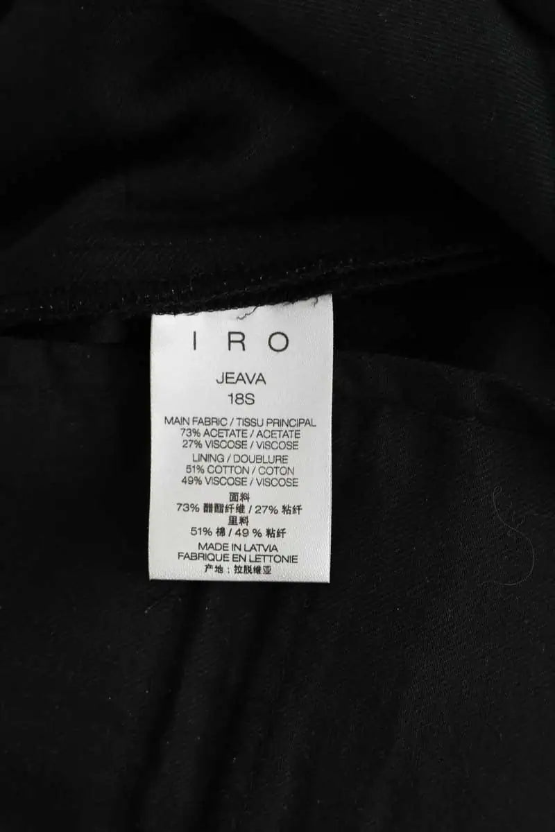 Pantalon droit Iro Noir en Viscose