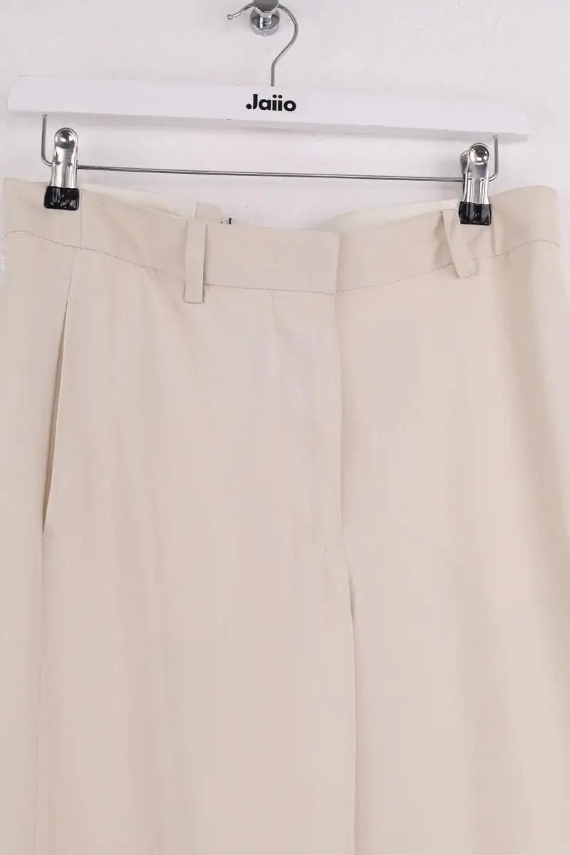 Pantalon droit Isabel Marant Beige en Soie