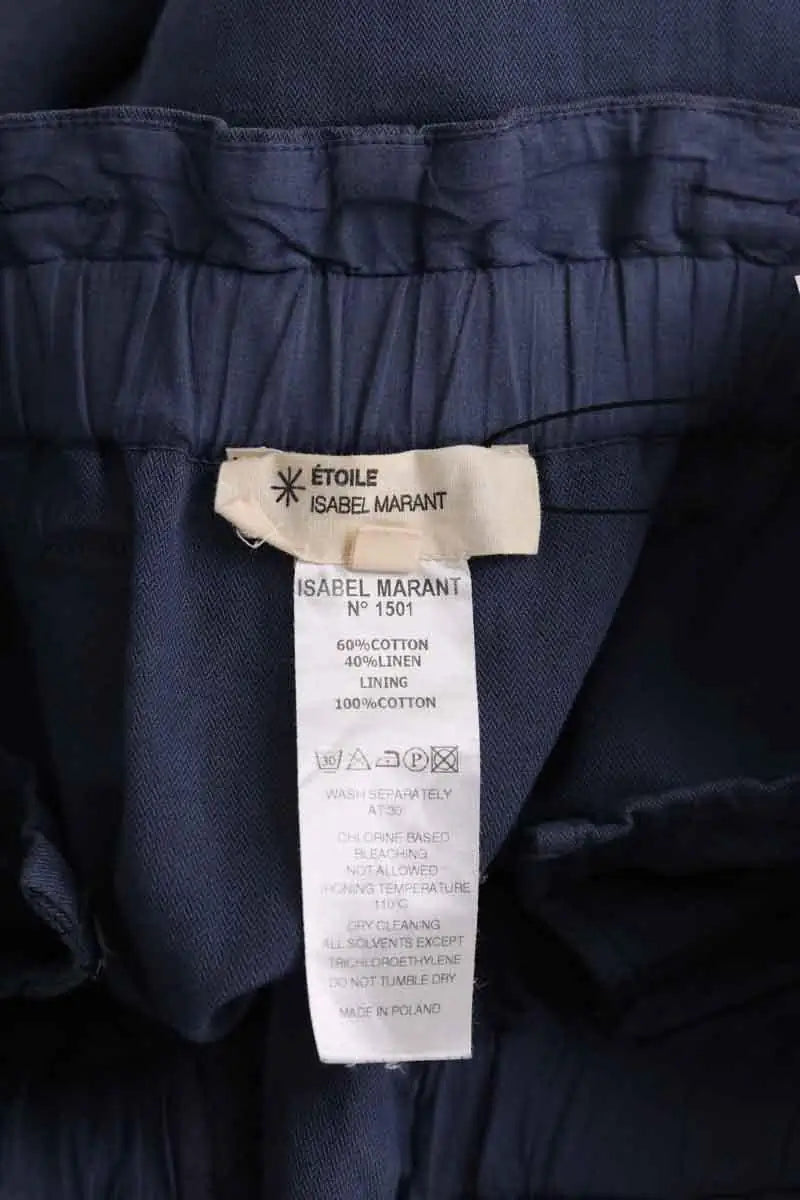 Pantalon droit Isabel Marant Étoile Bleu en Coton