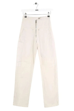 Pantalon droit Isabel Marant Étoile Ecru en Coton, taille XXS - Seconde Main