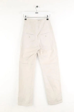 Pantalon droit Isabel Marant Étoile Ecru en Coton