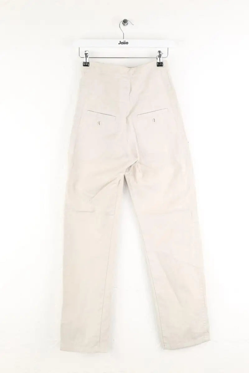 Pantalon droit Isabel Marant Étoile Ecru en Coton