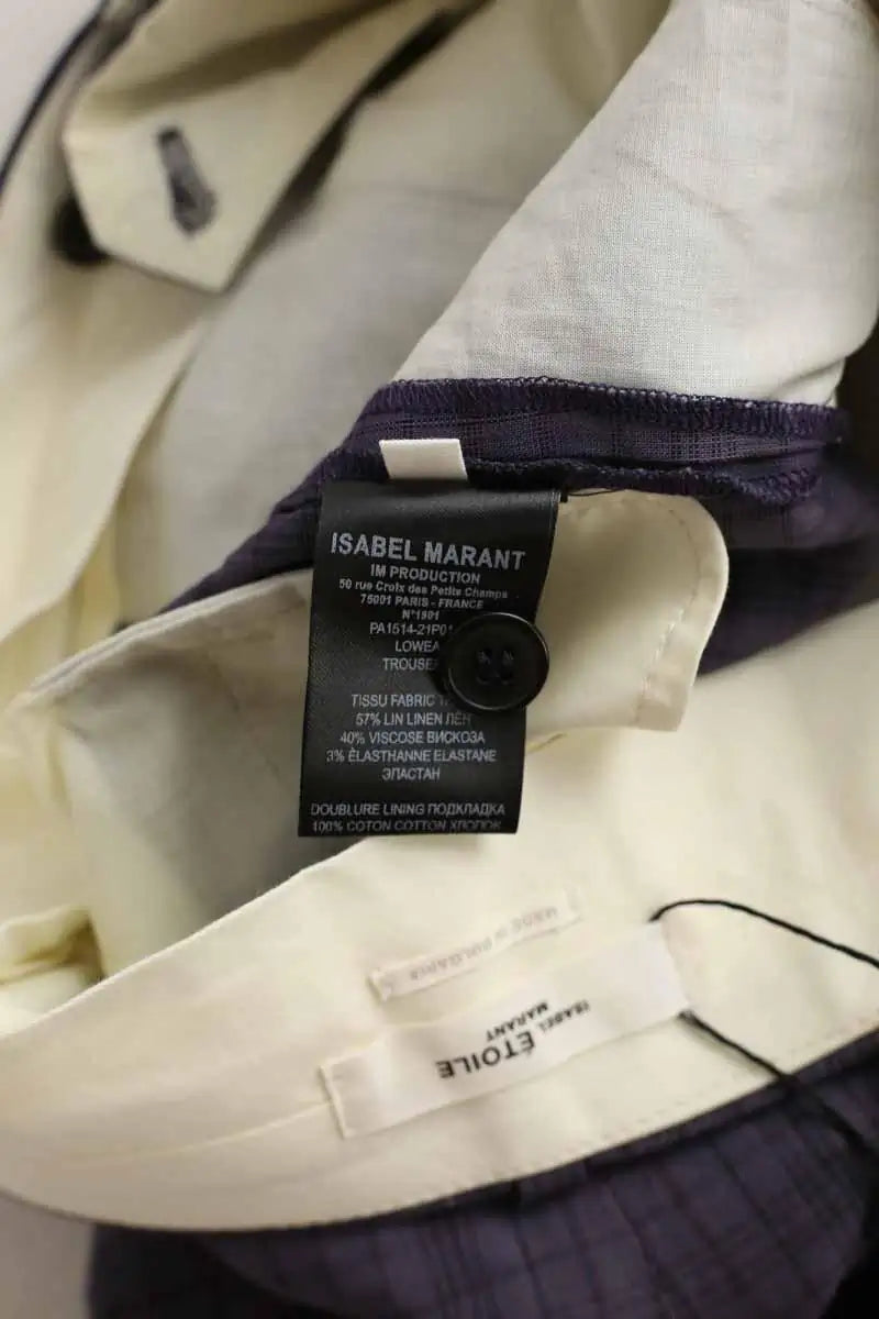 Pantalon droit Isabel Marant Étoile Violet en Lin