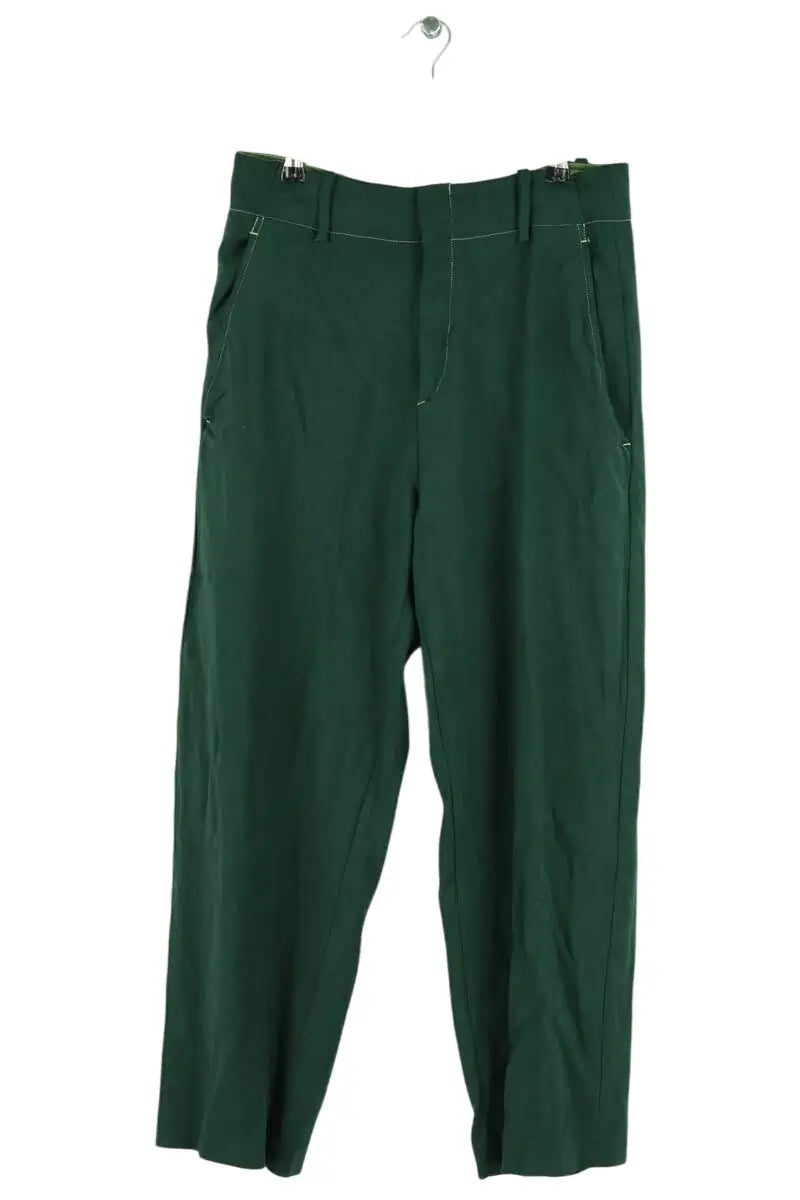 Pantalon droit Isabel Marant Vert en Viscose, taille XL - Seconde Main