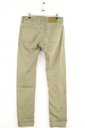 Pantalon droit Jacob Cohën Kaki en Coton
