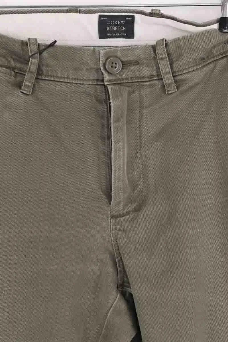 Pantalon droit J.Crew Kaki en Coton