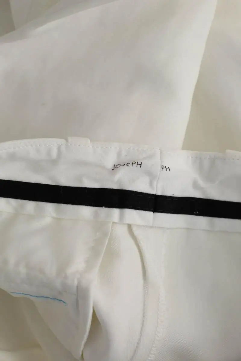 Pantalon droit Joseph Blanc en Coton