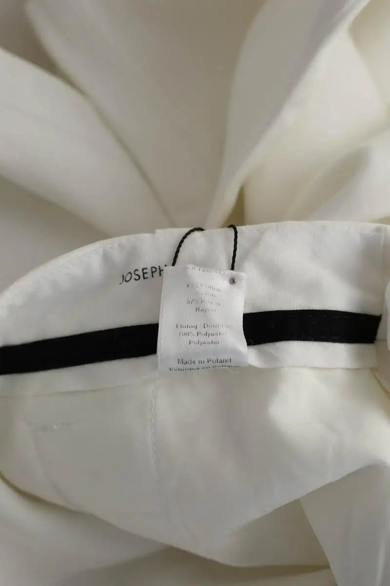 Pantalon droit Joseph Blanc en Coton