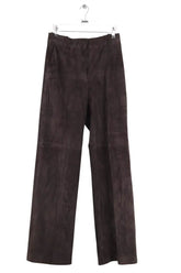 Pantalon droit Joseph Marron en Cuir, taille M - Seconde Main