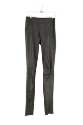 Pantalon droit Joseph Noir en Cuir, taille S - Seconde Main