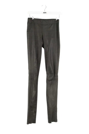 Pantalon droit Joseph Noir en Cuir, taille S - Seconde Main
