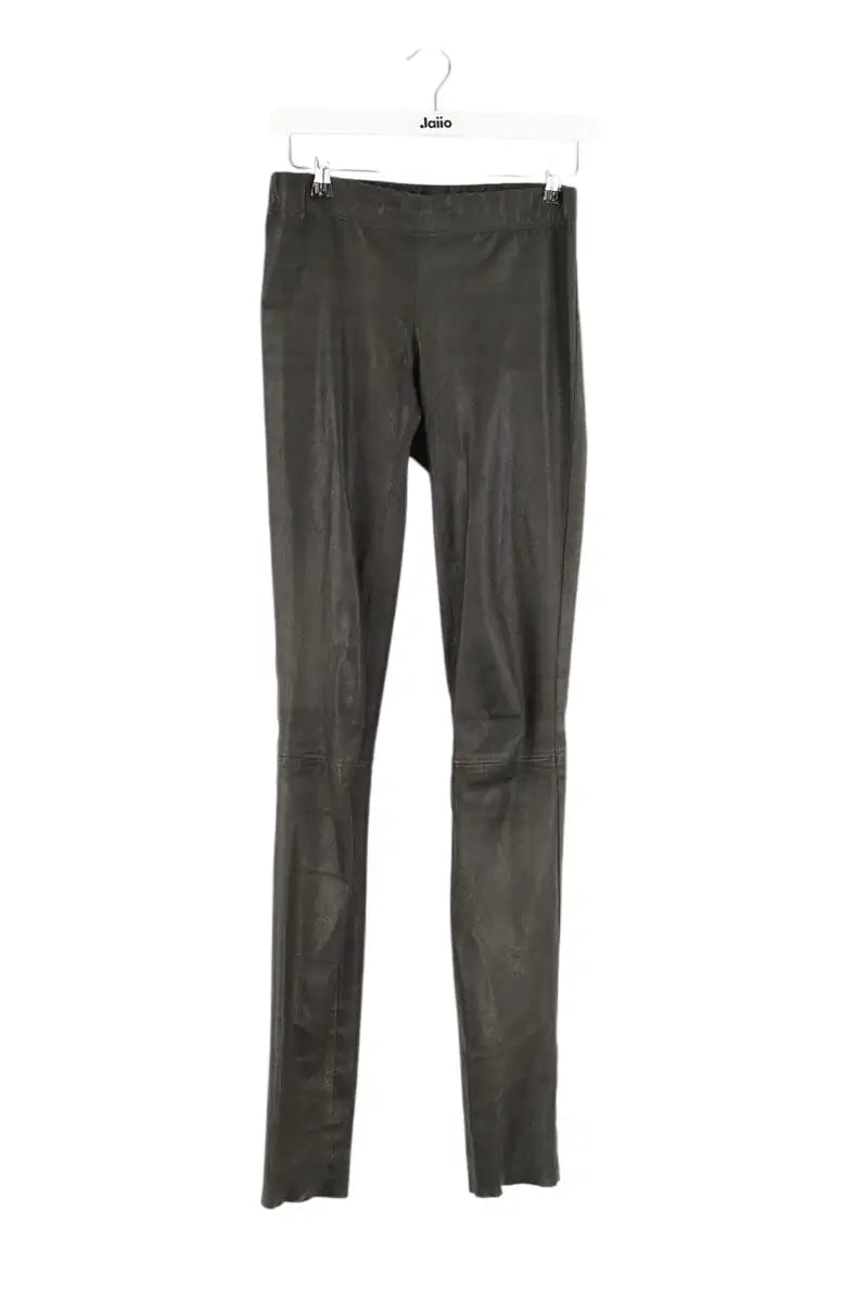 Pantalon droit Joseph Noir en Cuir, taille S - Seconde Main